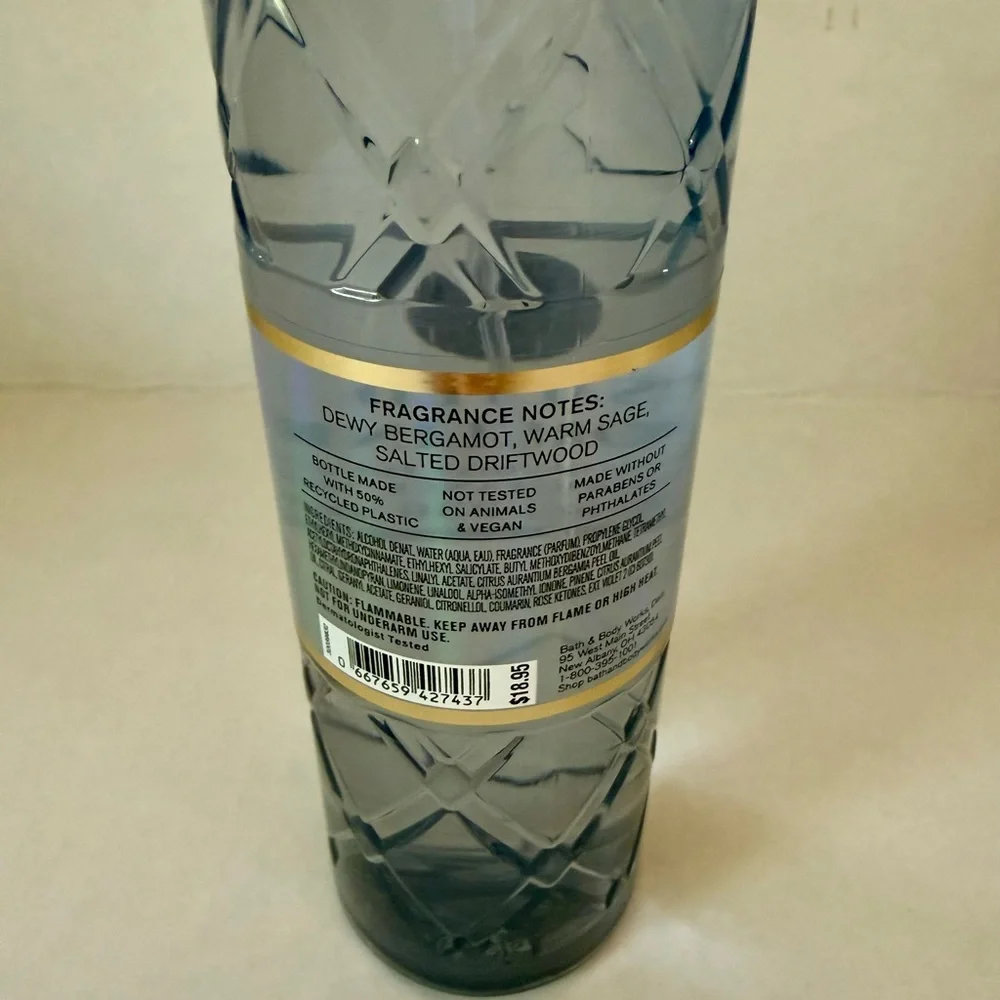 NEW B&BW Salted Shorelines Fragrance Mist + Cinched Tote Bag NWT BBW 2 Piece Set